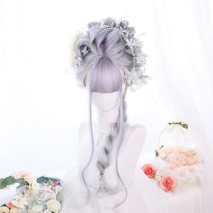 Lolita Bleach Purple Large Waves Long Curly Hair MK0470 - KawaiiMoriStore