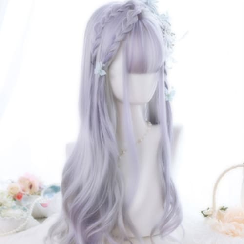 Lolita Bleach Purple Large Waves Long Curly Hair MK0470 - KawaiiMoriStore