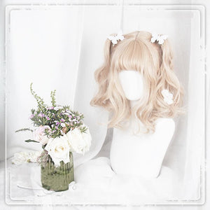 Lolita Brown White Gradient Long/ Short Wig MK15494 - KawaiiMoriStore