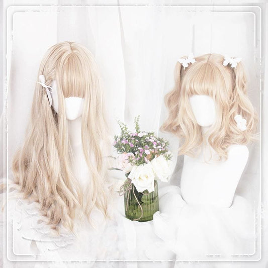 Lolita Brown White Gradient Long/ Short Wig MK15494 - KawaiiMoriStore