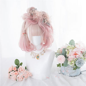 Lolita Cherry Pink Double Ponytail Wig MK15658 - KawaiiMoriStore