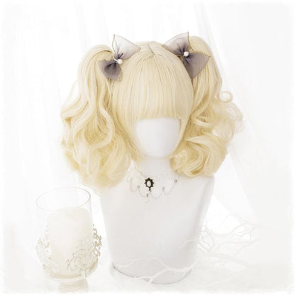 Lolita Cream Yellow Ponytail Wig MK15723 - KawaiiMoriStore