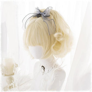 Lolita Cream Yellow Ponytail Wig MK15723 - KawaiiMoriStore