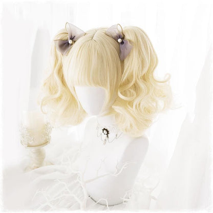 Lolita Cream Yellow Ponytail Wig MK15723 - KawaiiMoriStore