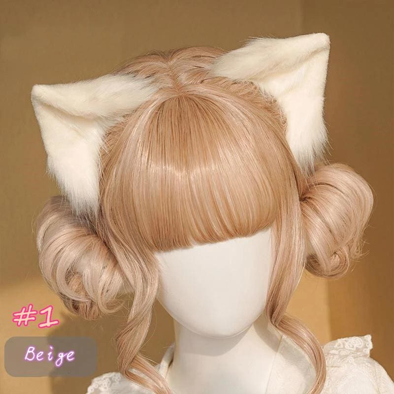 Lolita Cute Girl Imitation Cat Ear Hair Hoop Hairpin MK15751 - KawaiiMoriStore