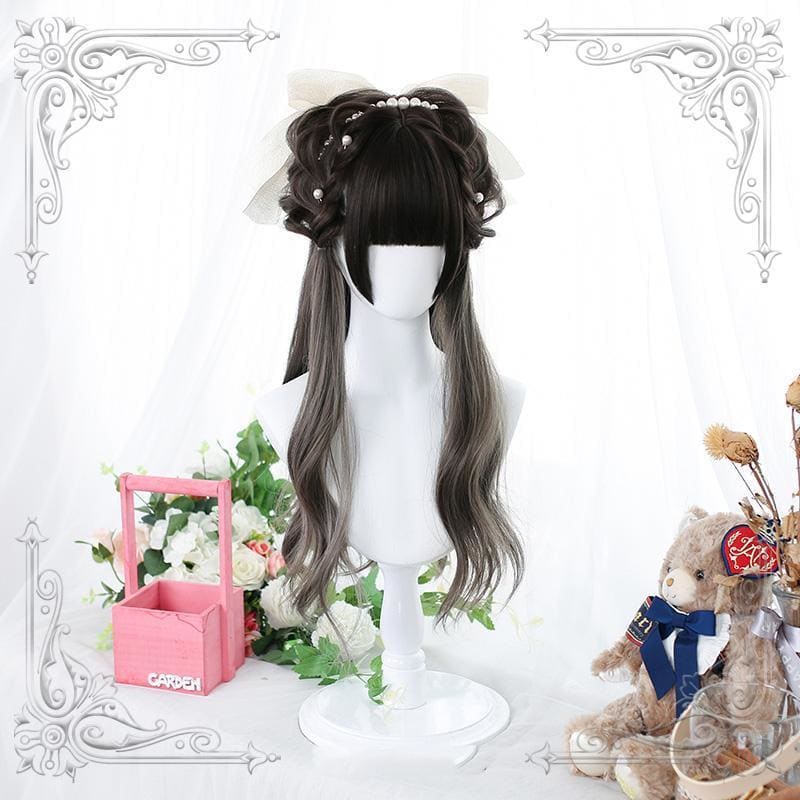 Lolita Gray Long Curly Wig MM0850 - KawaiiMoriStore