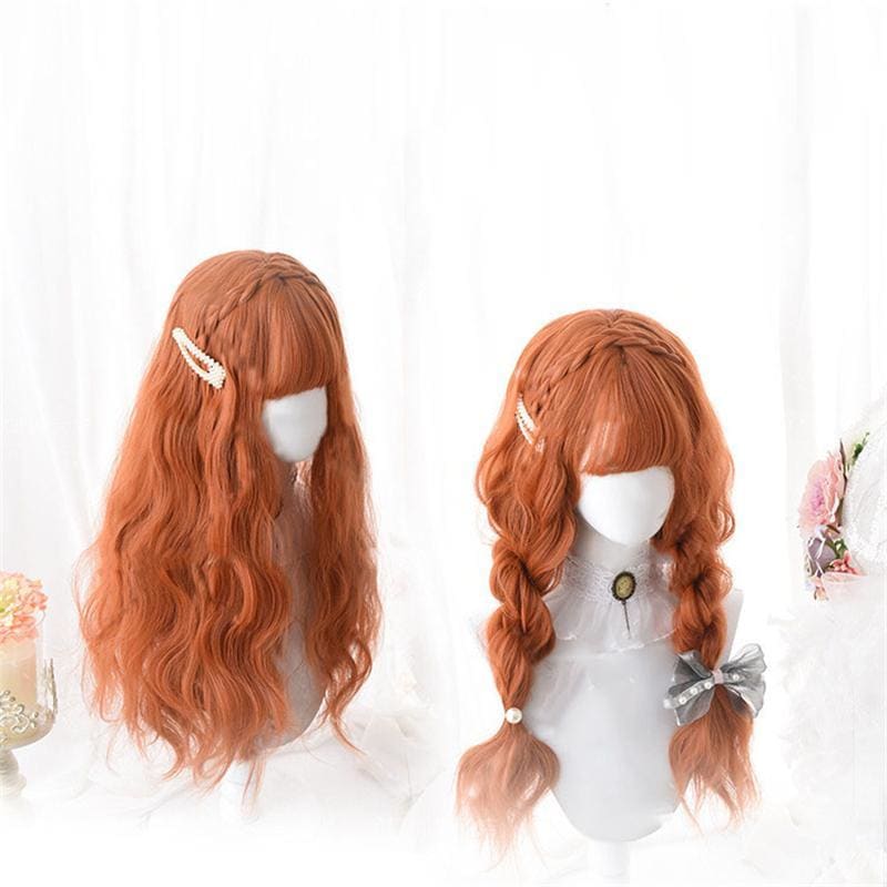 Lolita Pumpkin Long Curly Wig MK15560 - KawaiiMoriStore