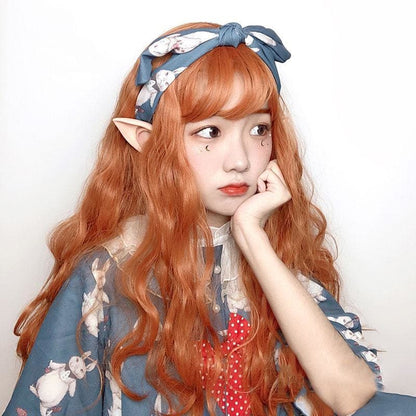 Lolita Pumpkin Long Curly Wig MK15560 - KawaiiMoriStore