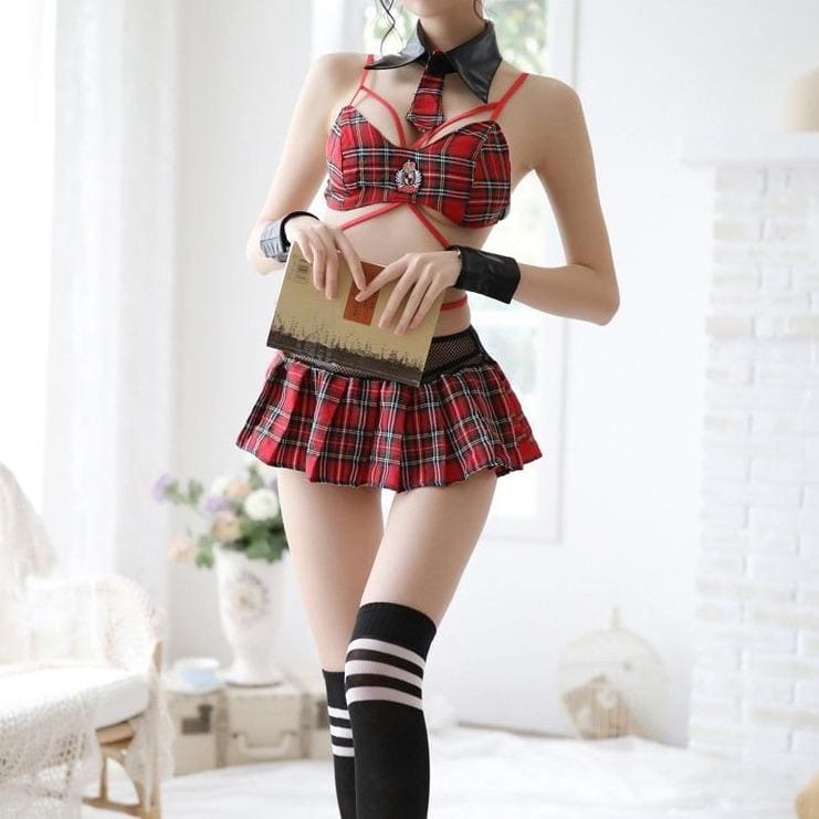 Lolita Student Uniform Sexy Lingerie Babydoll Lace Miniskirt MK181 - KawaiiMoriStore
