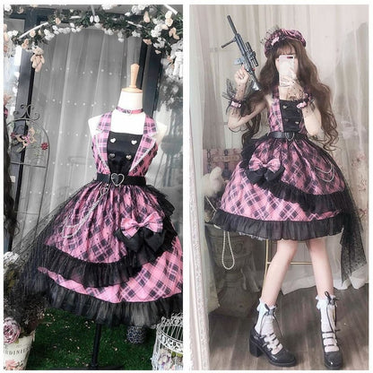 Lolita [Sweetheart Sniper] Punk Dress MK15163 - KawaiiMoriStore