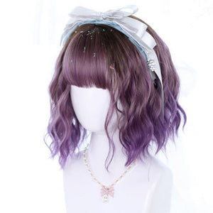 Lolita Two Color Short Curly Wig MK15666 - KawaiiMoriStore