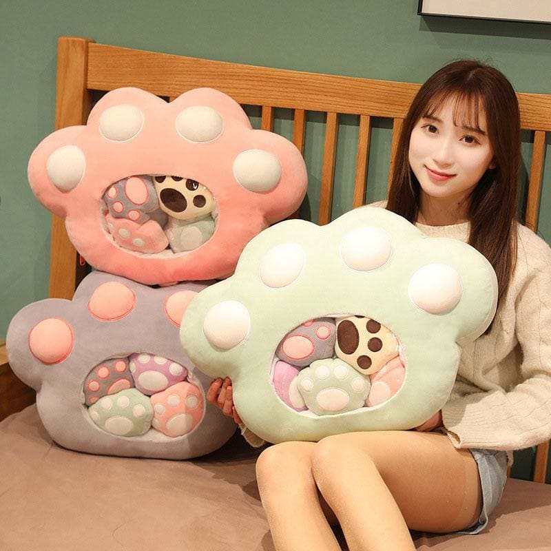 Lovely Cat Claw Snack Pillow Plush Toy MM1131 - KawaiiMoriStore