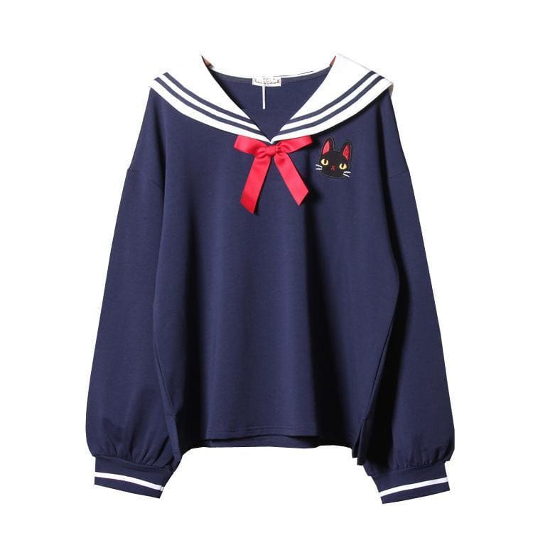 Lovely Cats Navy Hoodie MK14978 - KawaiiMoriStore