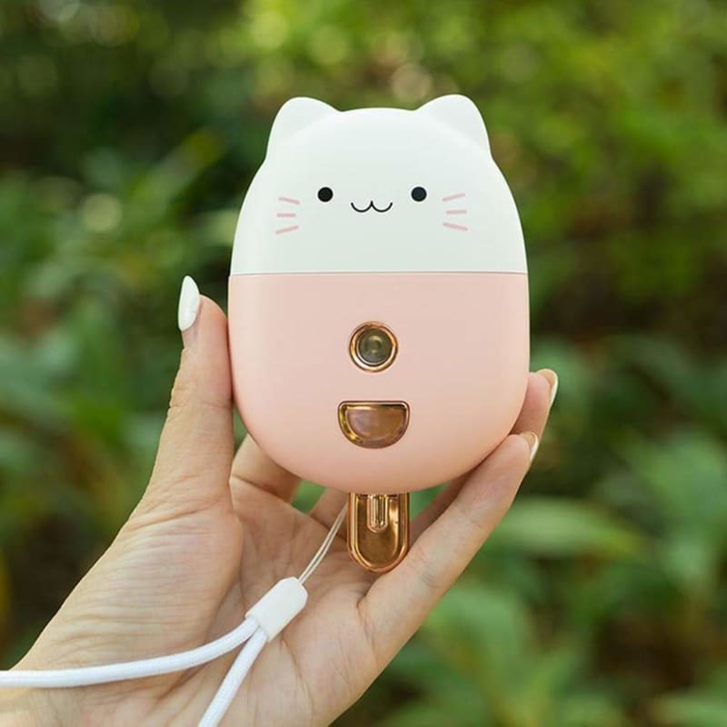 Lovely Cute Pastel Cat Portable Mini USB Charging Facial 