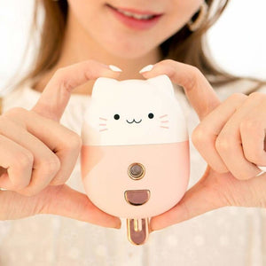 Lovely Cute Pastel Cat Portable Mini USB Charging Facial 