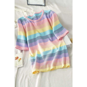 Lovely Kawaii Pastel Rainbow Cute Fashion T-shirt MK16071 - 