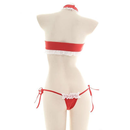 Lovely Red Christmas Bell 2pcs Bikini Suit MM0622 - KawaiiMoriStore