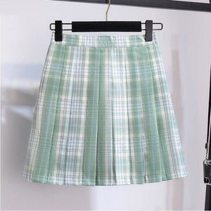 Lovely Spring Style Green Blouse and Pleated Skirt Set MM1302 - KawaiiMoriStore