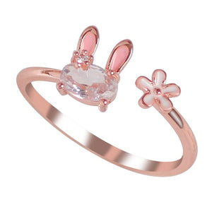 Matching Bunny Rabbit Ring - Adjustable / Pink - ring