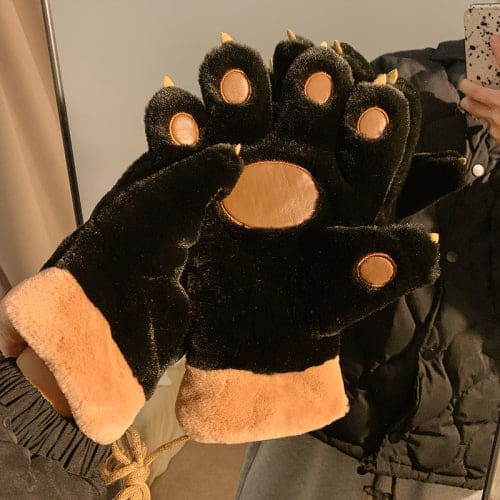 Matching Paw Glove - Black / Average size