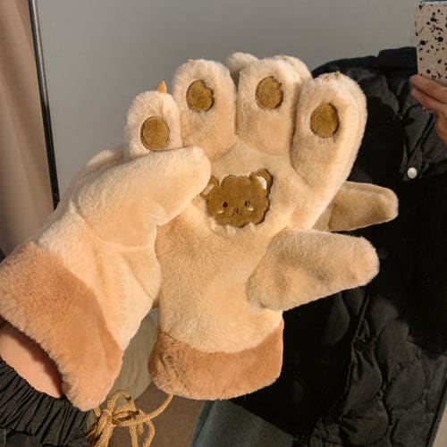Matching Paw Glove - Khaki / Average size