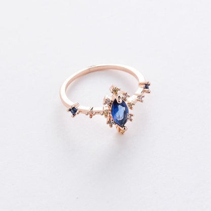 Micro-inlaid Crystal Sweet Elegant Flower Ring MK15364 - KawaiiMoriStore