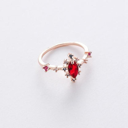 Micro-inlaid Crystal Sweet Elegant Flower Ring MK15364 - KawaiiMoriStore