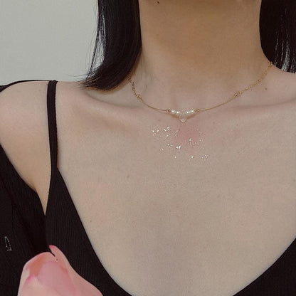 Minimalist Crystal Water Drop Pendant Necklace MK15650 - KawaiiMoriStore