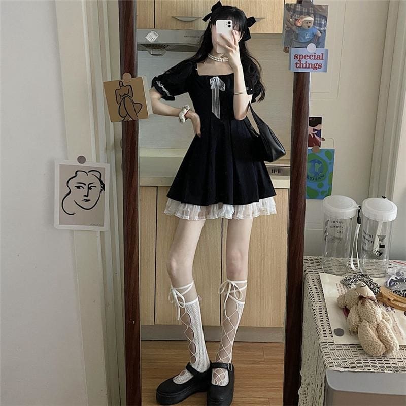 Miss BroomMoon Witchy Dark Lolita Mini Dress - witchy dress