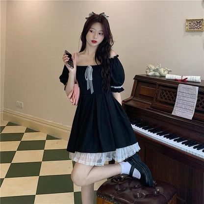 Miss BroomMoon Witchy Dark Lolita Mini Dress - witchy dress