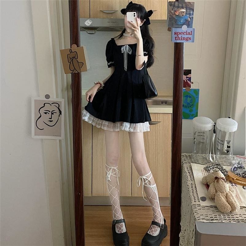 Miss BroomMoon Witchy Dark Lolita Mini Dress - witchy dress