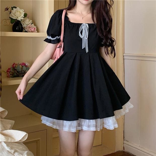 Miss BroomMoon Witchy Dark Lolita Mini Dress - witchy dress