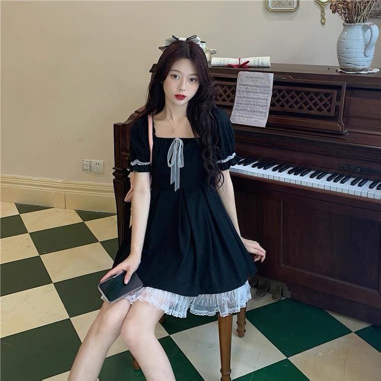 Miss BroomMoon Witchy Dark Lolita Mini Dress - witchy dress