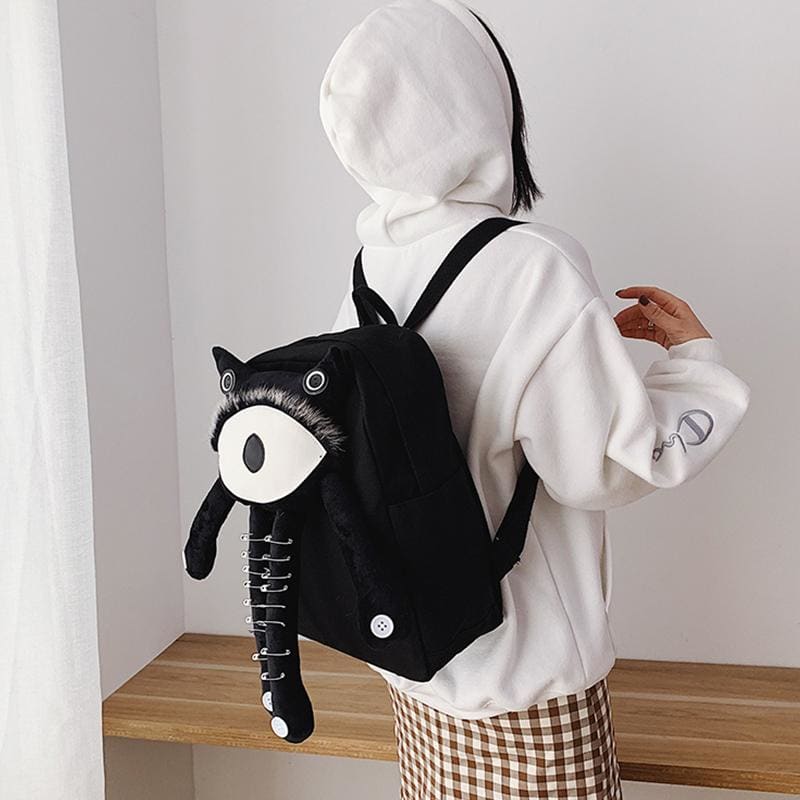 Monster Canvas Casual Backpack MM0573 - KawaiiMoriStore