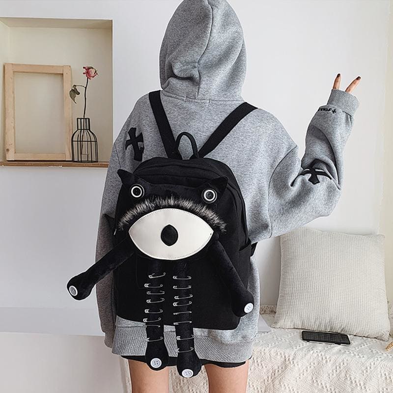 Monster Canvas Casual Backpack MM0573 - KawaiiMoriStore