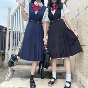 Navy/Black Sweet Jfashion Jk Kawaii Uniform Dress MK17192