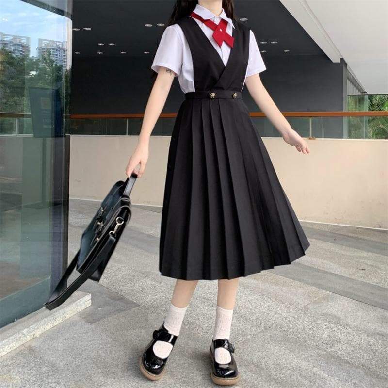 Navy/Black Sweet Jfashion Jk Kawaii Uniform Dress MK17192