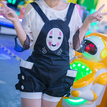 Noface Suspender Trousers MM1048 - KawaiiMoriStore