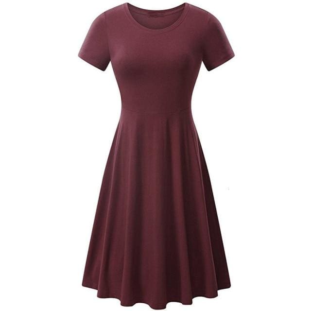 Octavia - Summer Waist Drop Elegant Dress - Dress