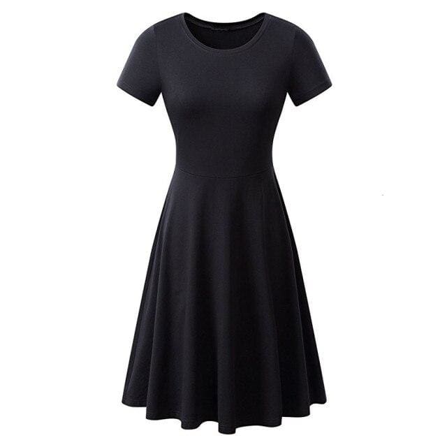 Octavia - Summer Waist Drop Elegant Dress - Dress
