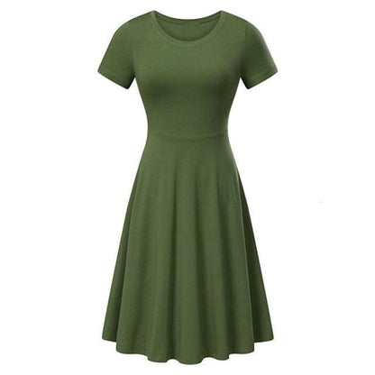 Octavia - Summer Waist Drop Elegant Dress - Dress