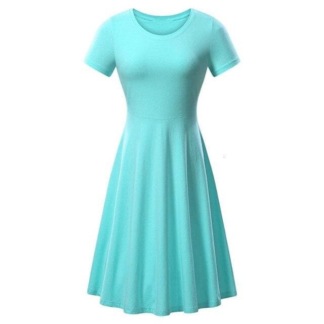 Octavia - Summer Waist Drop Elegant Dress - Dress