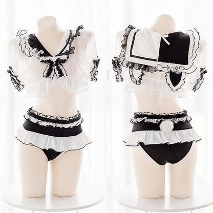 Panda Mesh School Uniform Lingerie MK15039 - Lingerie