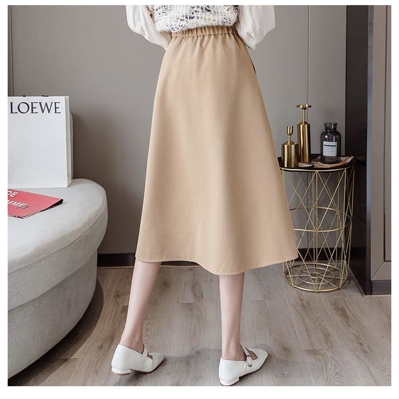 Paris - Elegant Retro Skirt Summer Elastic High Waist - 