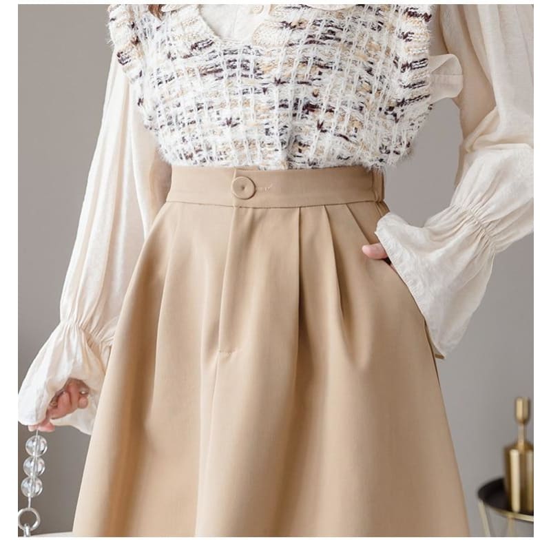 Paris - Elegant Retro Skirt Summer Elastic High Waist - 