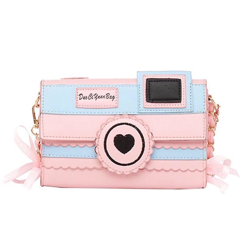 Pastel Aesthetic Kawaii Camera Purse Bag