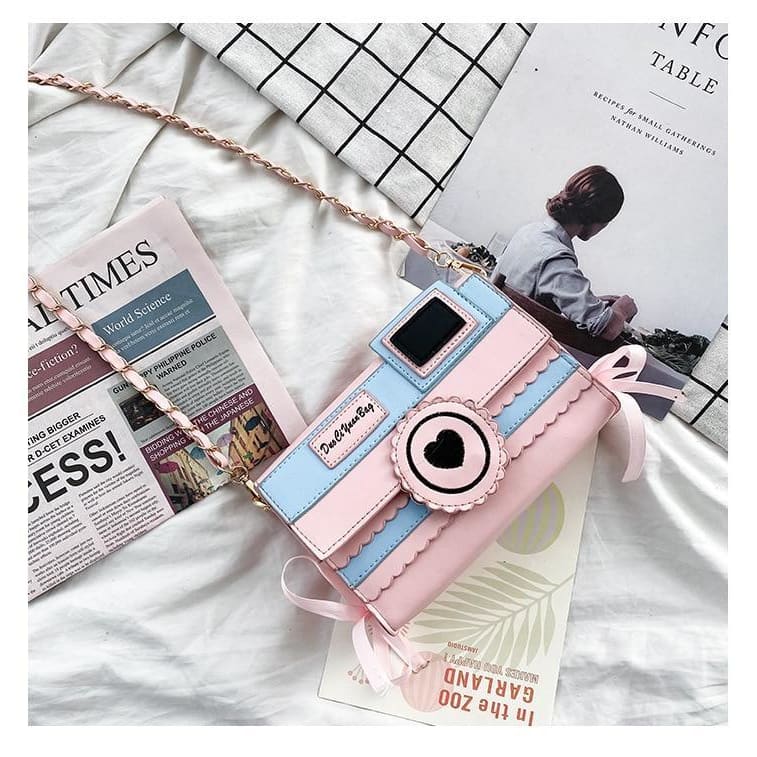 Pastel Aesthetic Kawaii Camera Purse Bag