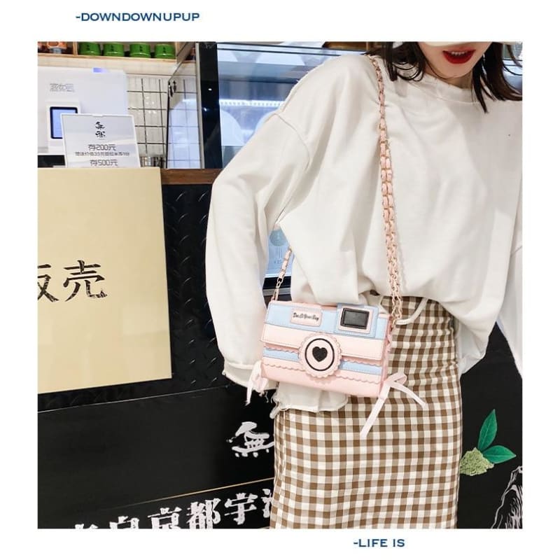 Pastel Aesthetic Kawaii Camera Purse Bag