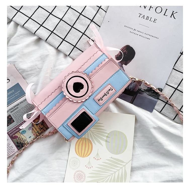 Pastel Aesthetic Kawaii Camera Purse Bag