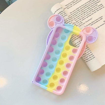 Pastel Cute Bear Rainbow Kawaii Silhouette Phone Case MM1753